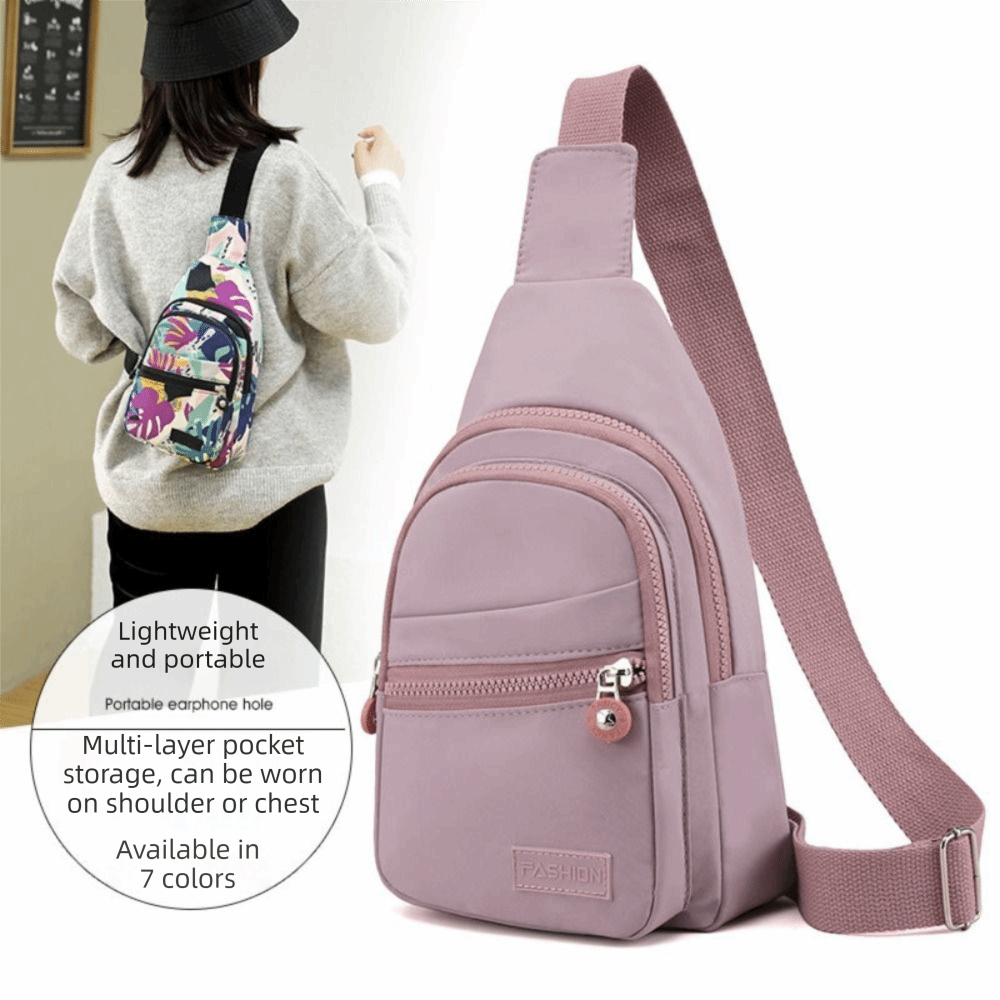 Sling Backpack Shoulder - Tas Dada Wanita Bahan Nylon Anti