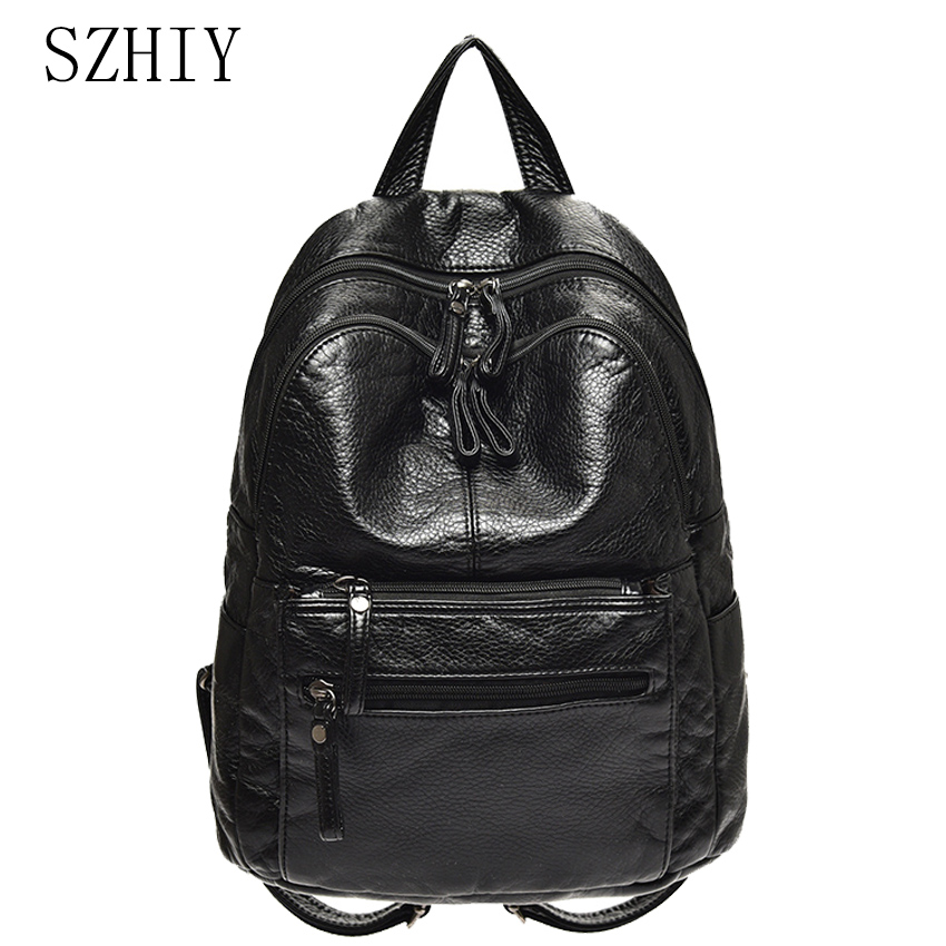 Travel Backpack Anti Theft - Tas Ransel Kulit Wanita, Tas Ransel