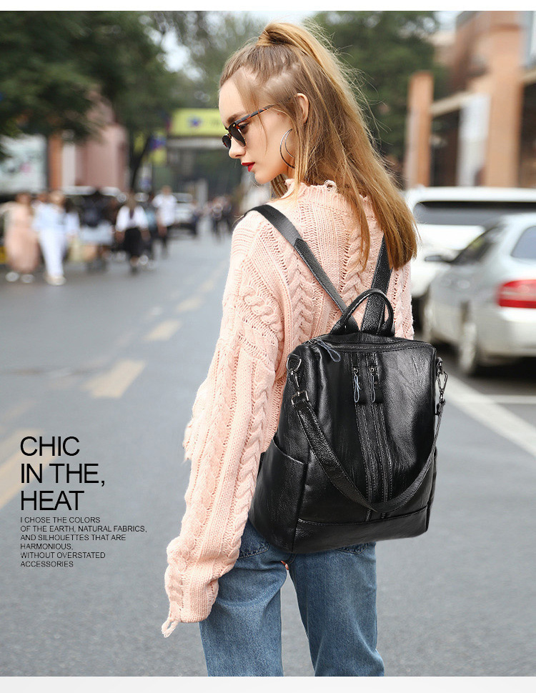 Ransel Kulit Lembut Wanita Tas - Canvas Backpack Casual ulasan dan harga