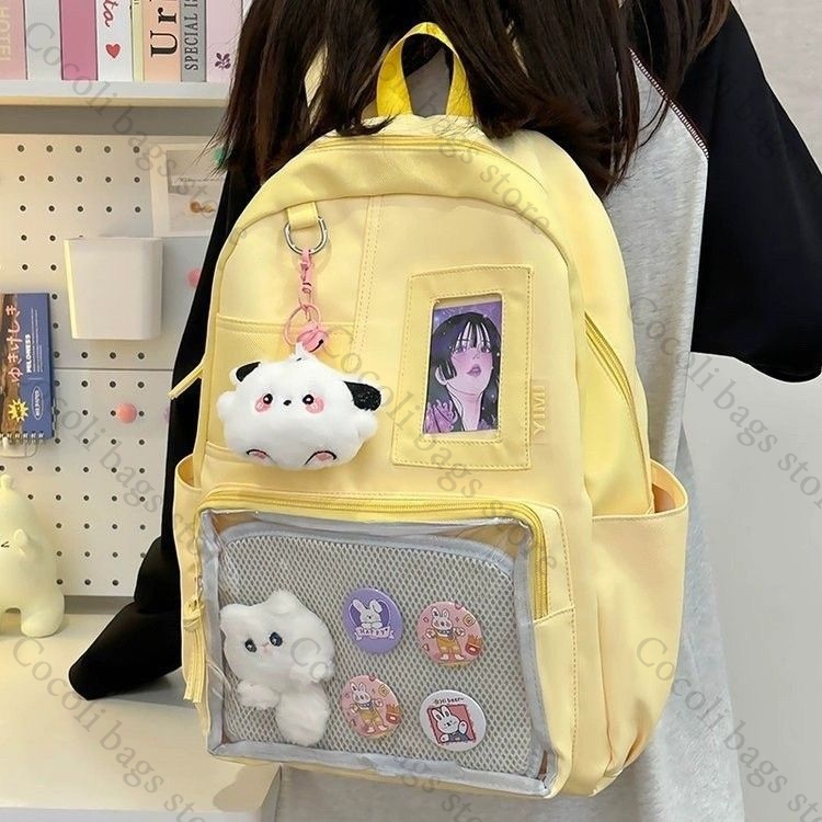 Tas Ransel Warna Solid Warna P - Canvas Backpack Casual ulasan dan harga